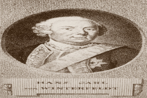 Schwarz-weiß-Portr├Ąt von Hans Carl von Winterfeldt mit ernstem Gesichtsausdruck, Text unten.