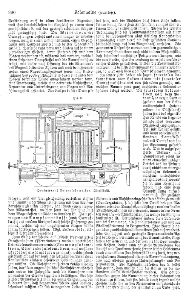 Ausführliches Schema-Diagramm eines Automotors aus dem deutschen Patent 890,000,000, das Kolben, Ventile und andere Komponenten zeigt.