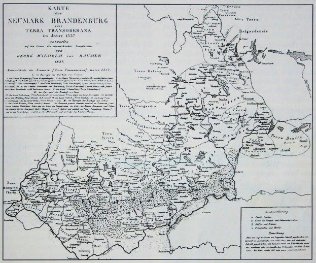 Ausführliche Posterkarte der Niederlande und angrenzender deutscher Provinzen mit umfangreichen Textanmerkungen.