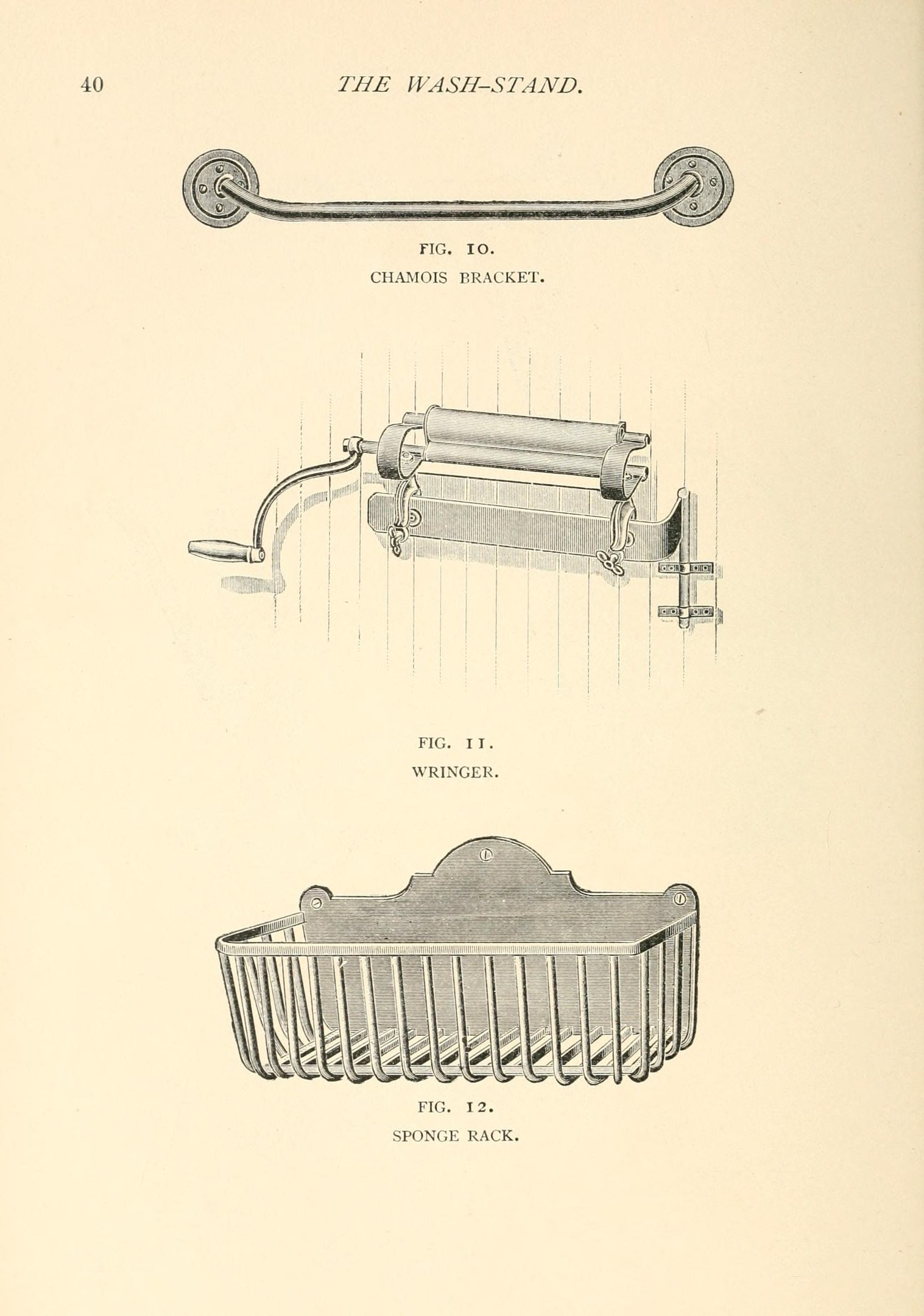 Eine handgezeichnete Skizze eines Toilettenpapierhalters und eines Korbs auf Papier mit begleitendem Text.