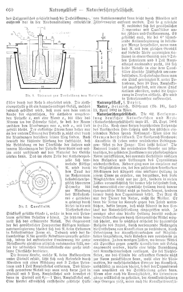 Ein detailliertes Zeichnung eines Wasseraufbereitungssystems aus dem deutschen Patent 666, das Komponenten wie eine Pumpe und Ventile zeigt, zusammen mit dem Patenttext.
